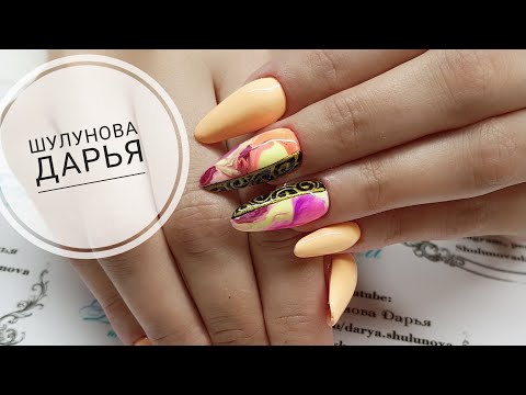 Видео: простой и быстрый дизайн ногтей для начинающих мастеров  Каменные фактуры  Имитация камней на ногтях