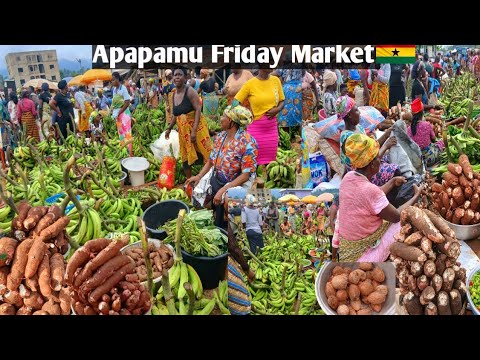 Видео: Сельский рынок в африканской деревне в Африке, Гана, Апапаму #африка #сельскаяжизнь #гана #сельск...