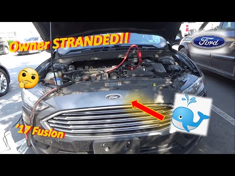 Видео: Ford оставляет владельца в затруднительном положении!! ('17 Fusion: без заводной ручки, с кнопкой)