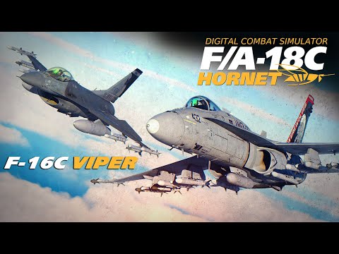 Видео: Опасный противник | Воздушный бой F-16C Viper против F/A-18C Hornet | Цифровой боевой симулятор |...