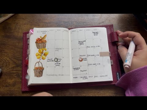 Видео: Планирование на ноябрь в моих планах формата А6 от Just Scribble