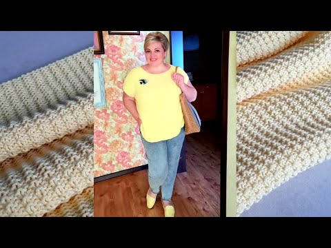 Видео: ПРОСТЕЙШИЙ джемпер КУКУРУЗКА из бюджетного ПОЛУХЛОПКА 🌞👍😘 #татьянакильмяшкина #вязаниеспицами