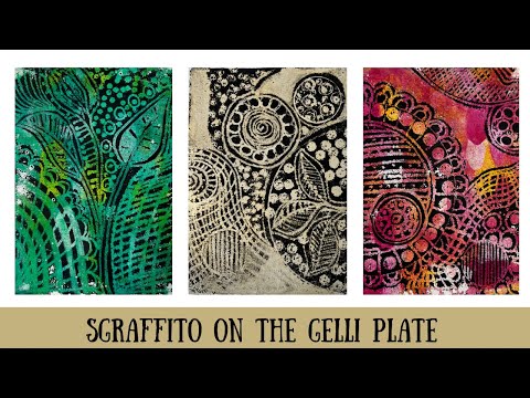 Видео: Сграффито на желеобразной пластине: простые и быстрые эффекты для создания печатных изображений