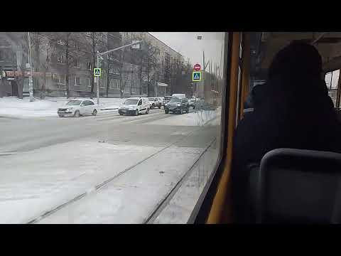 Видео: Трамвай [Татра т6б5] Маршрут 6 [Номер 747+746] Екатеринбург