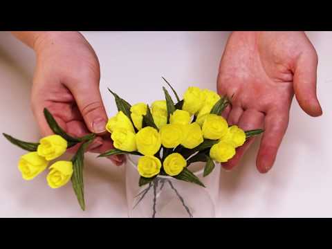 Видео: Мелкоцвет из гофрированной бумаги / DIY Flowers made of corrugated paper