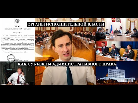Видео: Органы исполнительной власти как субъекты административного права