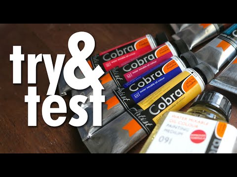 Видео: Попробуйте и протестируйте: масляные краски Cobra Water-Mixed! Работают ли они? 💧 Мойте кисти вод...