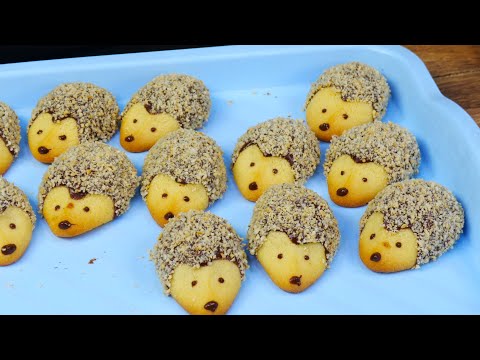 Видео: Печенье - Ёжики. Приготовьте вместе с детьми. Biscuits in the form of hedgehog.