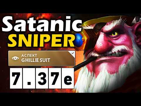 Видео: Сатаник на Керри Снайпере, отстрелял Хейтеров! - Stanic Sniper 7.37 ДОТА 2