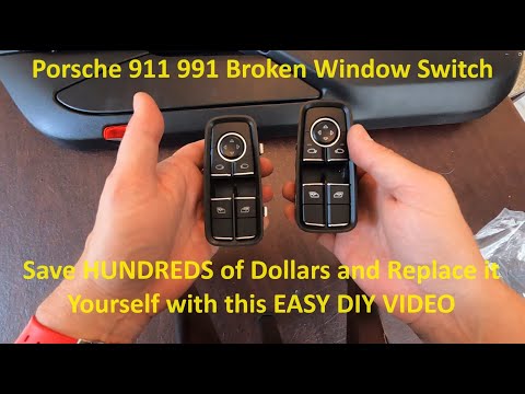 Видео: Замена сломанного переключателя стеклоподъемника Porsche 911 991. Сэкономьте $$$ с помощью этой п...