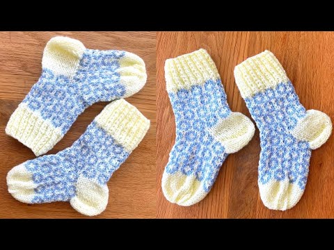 Видео: Красивый жаккард с ОПИСАНИЕМ  #knittingtutorialforbeginners #knittingsocks #вязаныеноски