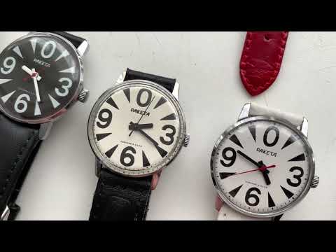Видео: Александр Бродниковский-редкие и интересные часы Ракета в классических корпусах типа хлопушка ПЧЗ
