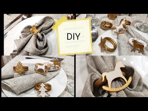 Видео: Сервируем праздничный стол☃️ Кольца для салфеток➡️DIY