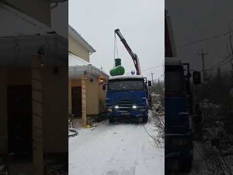 Видео: Процесс установки газгольдера в СНТ в Агалатово