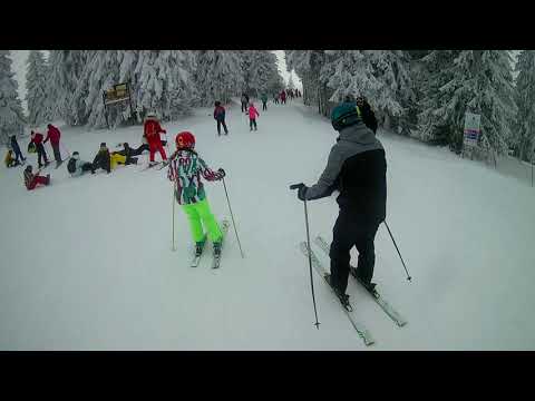 Видео: Ски на Пампорово Туристическа писта - Skiing at Pamporovo Bulgaria