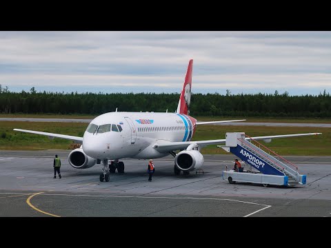 Видео: Superjet 100 а/к Ямал | Рейс Ноябрьск - Санкт-Петербург