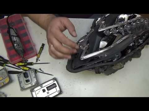 Видео: Ремонт фары Mercedes-Benz W212 рейсталинг  с заменой стекла