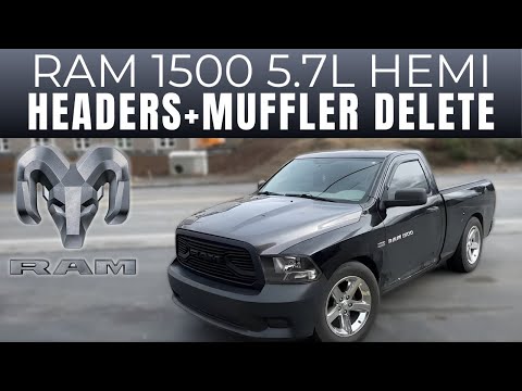 Видео: RAM 1500 5.7L HEMI V8 2012 года с коллекторами и глушителем. Удален!