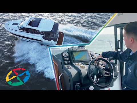 Видео: Дизельный крейсер Jeanneau NC 37 — осмотр + морские испытания + съёмка с беспилотника в Morgan Ma...