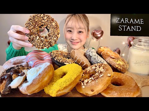 Видео: ASMR Большой пончик【русские субтитры】【Mukbang/ Eating Sounds】