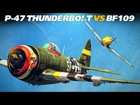 Видео: Рука, с которой вы сдались | Воздушный бой P-47D Thunderbolt против Bf109 K4 | Цифровой боевой си...