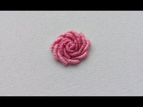 Видео: МК. Объемная вышивка. Большая роза рококо. Volume embroidery. Big rococo rose.