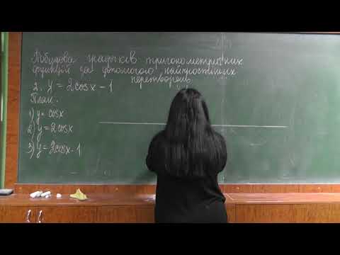 Видео: Побудова графіків тригонометричних функцій за допомогою найпростіших перетворень (І частина)