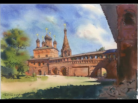 Видео: Крутицкое подворье акварелью (Часть 1)