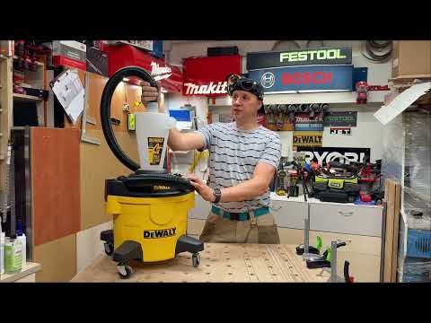 Видео: Циклонный пылеуловитель DEWALT 23 л DVXCS002