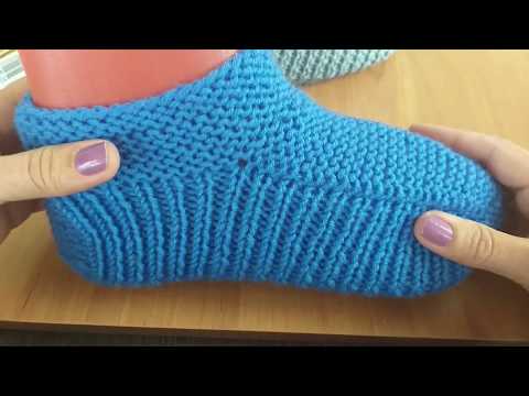 Видео: СЛЕДКИ ДЛЯ МУЖЧИН без швов на 2 спицах. Вязание спицами.