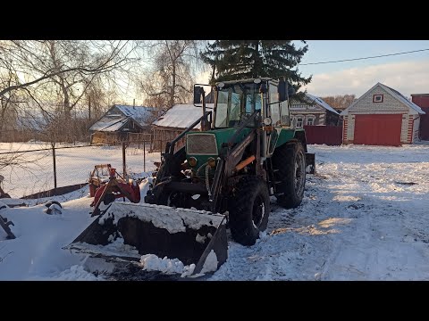 Видео: Буртование снега на ЮМЗ 6