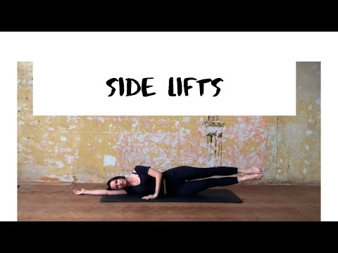 Видео: Side Lifts или подьем ног лежа на боку в пилатесе