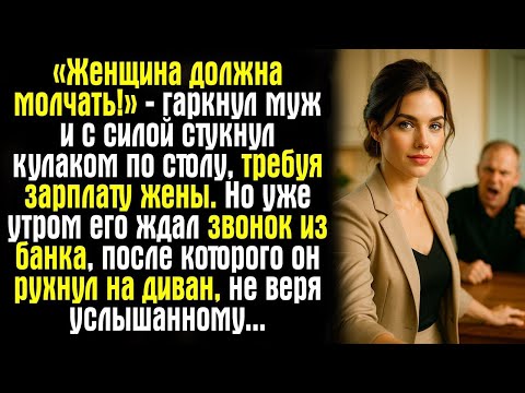 Видео: «Женщина должна молчать!» — гаркнул муж и с силой стукнул кулаком по столу, требуя зарплату жены....