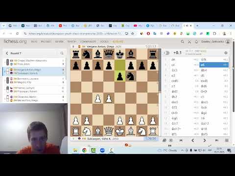 Видео: Чемпіонат Європи з шахів серед юнаків та дівчат. Огляд 7 туру 
