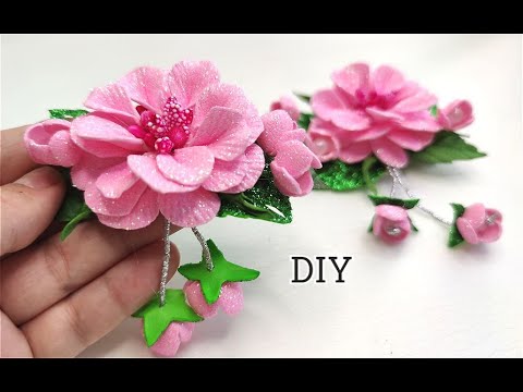 Видео: МК 🌿🌹🌿 Вам захочется сделать такие же🔥 Заколочки/Резиночки из ФОАМИРАНА