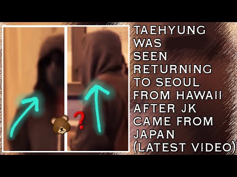 Видео: ОМГ!😱💋Тэхёна видели возвращающимся в Сеул с Гавайев после того, как Чонгук вернулся из Японии (Но...