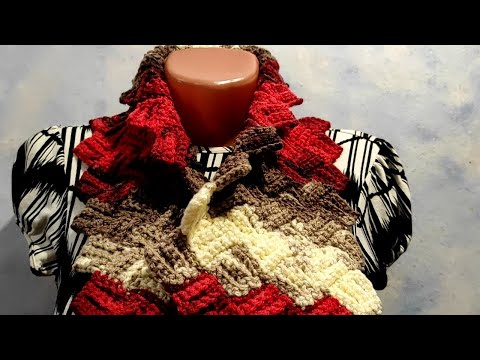 Видео: ЭНТЕРЛАК КРЮЧКОМ, подробный М.К.  Шарф в технике энтерлак для начинающих.