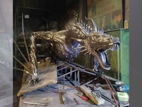 Видео: Кованый дракон в процессе