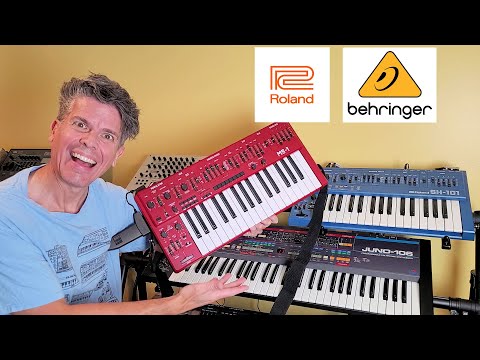 Видео: Roland SH-101 против Behringer MS-1: действительно ли MS-1 так же хорош, как классический оригинал?