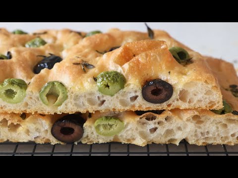 Видео: Супер вкусная фокачча с оливками (польский метод)