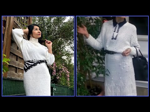 Видео: Платья крючком. "Елочки" 2015 и "Ожерелье"  2024 года 