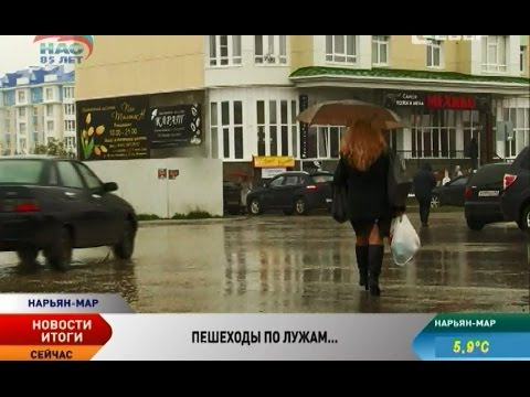 Видео: Пешеходы по лужам, или Поплывет ли осенью Нарьян-Мар