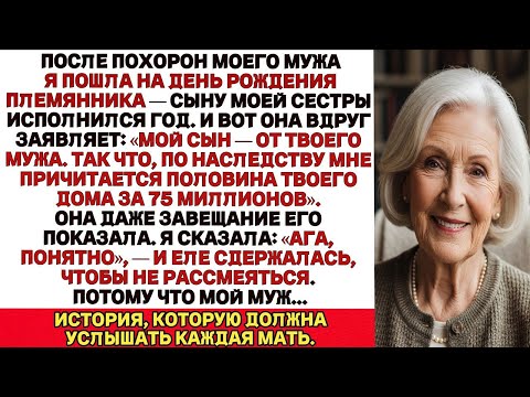 Видео: После похорон моего мужа я пошла на первый день рождения сына моей сестры, и она объявила…