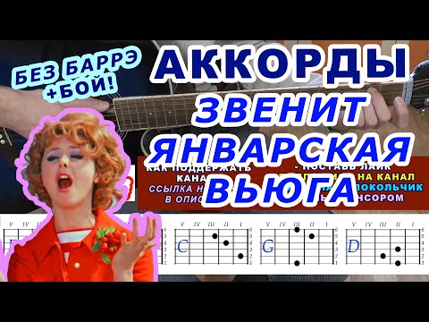 Видео: ЗВЕНИТ ЯНВАРСКАЯ ВЬЮГА Аккорды 🎸♪ Разбор песни на гитаре ♫ Гитарный Бой для начинающих