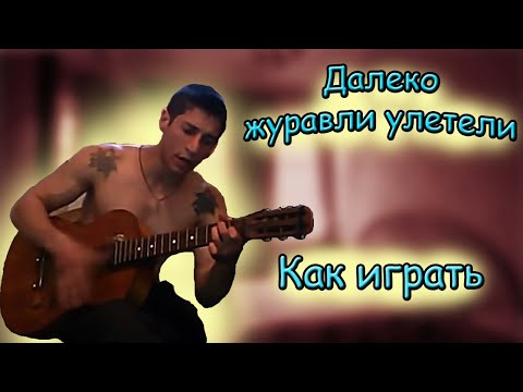 Видео: Цыган на нарах. Разбор на гиатре- далеко журавли улетели-как играть, аккорды, бой. Дворовая песня