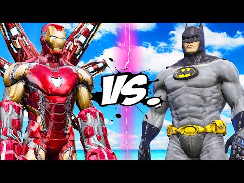 Видео: железный человек против бэтмена - эпическая битва