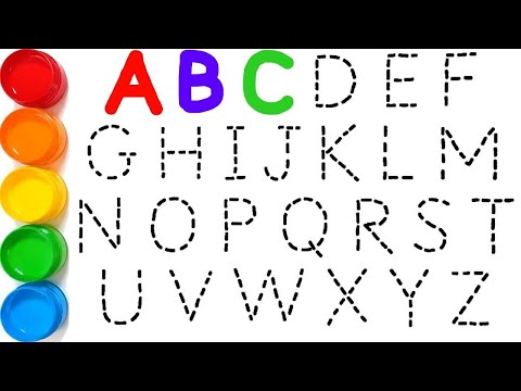 Видео: Рисование и раскрашивание заглавной буквы алфавита // Раскраска ABCDEF // Страница для раскрашива...
