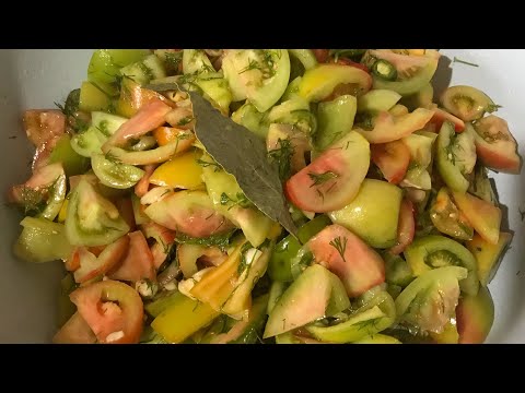 Видео: Көк помидордан қыстық салат .Өте оңай рецепт.қазаққа рецептер