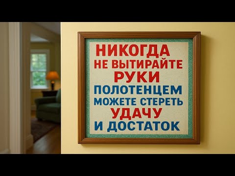 Видео: Не вытирайте руки полотенцем - народная примета, из-за которой уходит удача и деньги