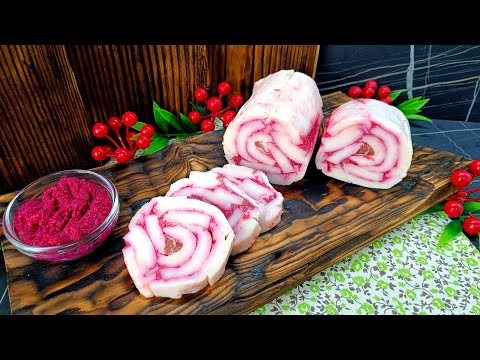 Видео: Найсмачніший рулет із сала - з хріном та гірчицею